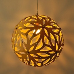 Retro Country Wood Bamboo Pendant Light