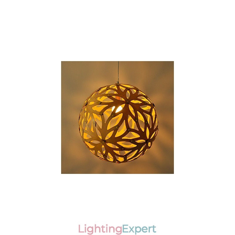 Retro Country Wood Bamboo Pendant Light