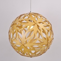 Retro Country Wood Bamboo Pendant Light