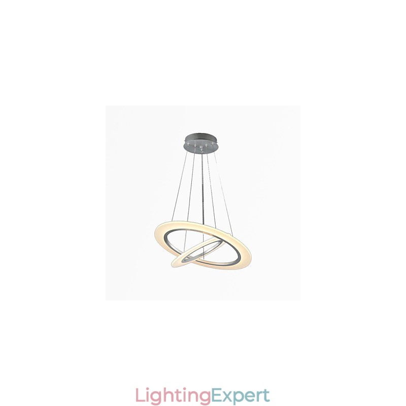 Acrylic Pendant Light Ceiling Hanging Chandelier Lamps Fixtures with 2 rings