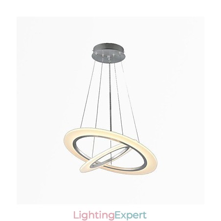 Acrylic Pendant Light Ceiling Hanging Chandelier Lamps Fixtures with 2 rings