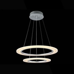Acrylic Pendant Light Ceiling Hanging Chandelier Lamps Fixtures with 2 rings