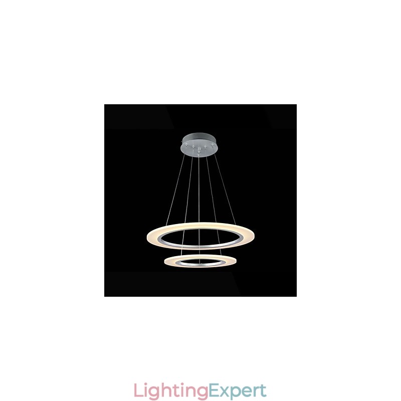 Acrylic Pendant Light Ceiling Hanging Chandelier Lamps Fixtures with 2 rings