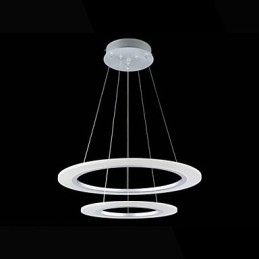 Acrylic Pendant Light Ceiling Hanging Chandelier Lamps Fixtures with 2 rings