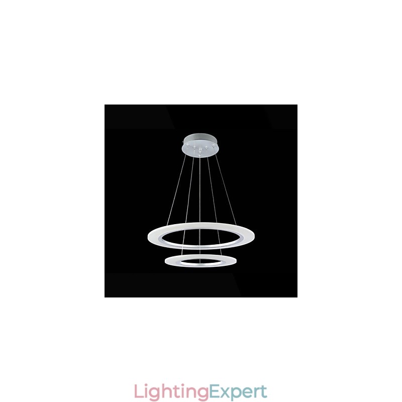 Acrylic Pendant Light Ceiling Hanging Chandelier Lamps Fixtures with 2 rings