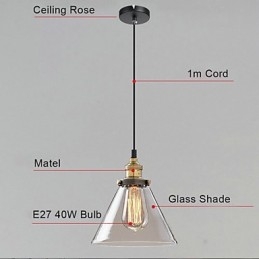 Retro Simple Glass Pendant