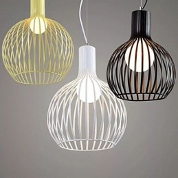 American Retro Contracted Wrought Iron Birdcage Chandelier Lamp Light