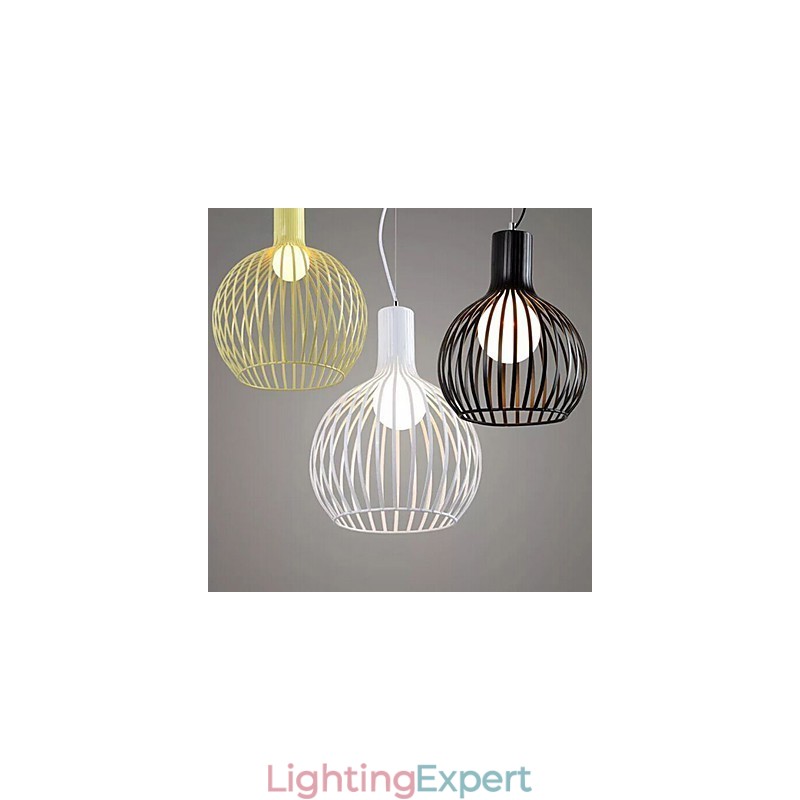 American Retro Contracted Wrought Iron Birdcage Chandelier Lamp Light
