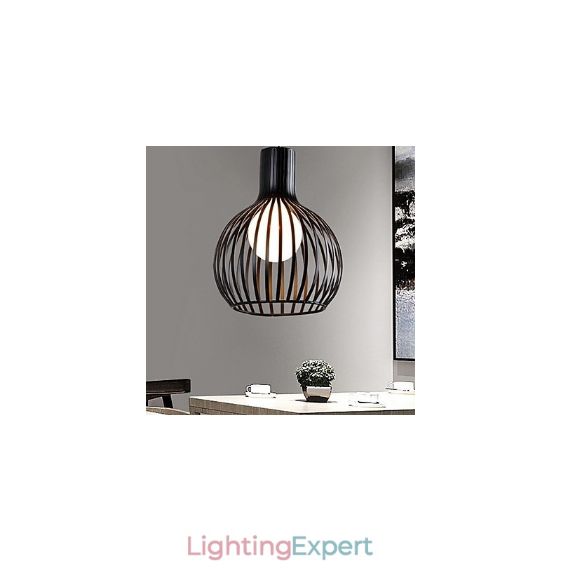 American Retro Contracted Wrought Iron Birdcage Chandelier Lamp Light