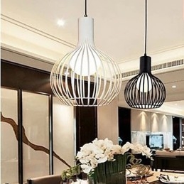 American Retro Contracted Wrought Iron Birdcage Chandelier Lamp Light