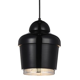 Pendant Lamp 1 Light Modern Simplicity Golden Chrome Black White Carbon Steel Metal Chandelier