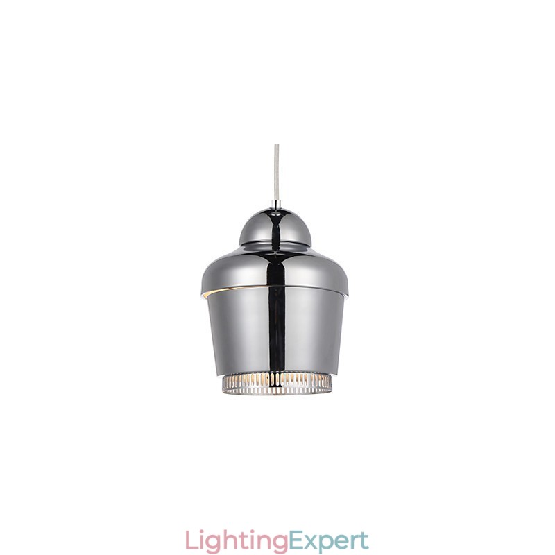 Pendant Lamp 1 Light Modern Simplicity Golden Chrome Black White Carbon Steel Metal Chandelier