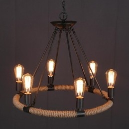 Country Mini Style Painting Metal Pendant Light