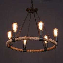 Country Mini Style Painting Metal Pendant Light