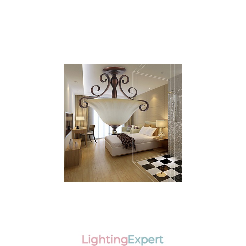 5 Vintage Mini Style Painting Metal Pendant Light
