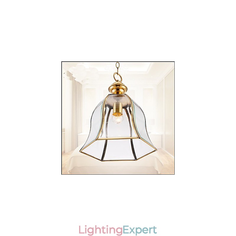 American Country Small Pendant all Copper Single Glass