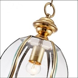 American Country Small Pendant all Copper Single Glass
