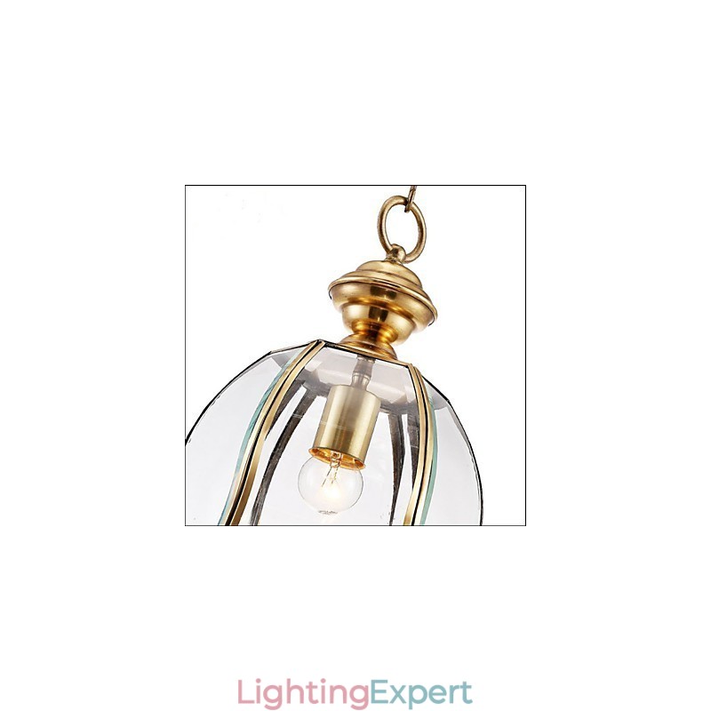 American Country Small Pendant all Copper Single Glass