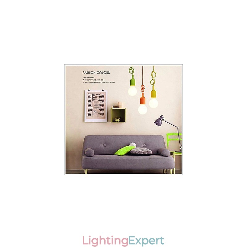 Mini Pendant 1 Light Modern Minimalist Silicone Candy Colors
