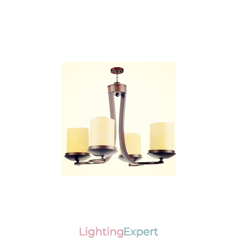 Traditional Classic Retro Mini Style Painting Metal Chandelier