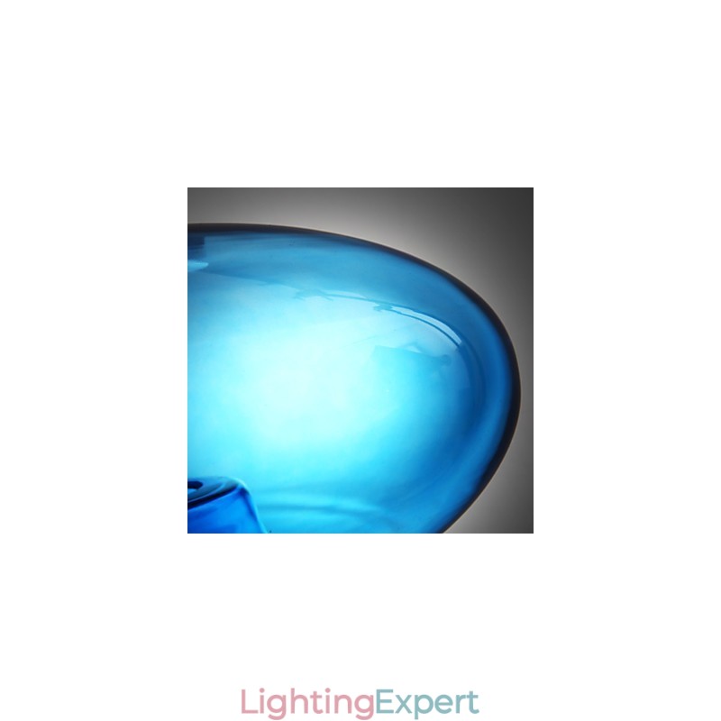 Pendant Light Modern Design Blue Glass Bulb Included