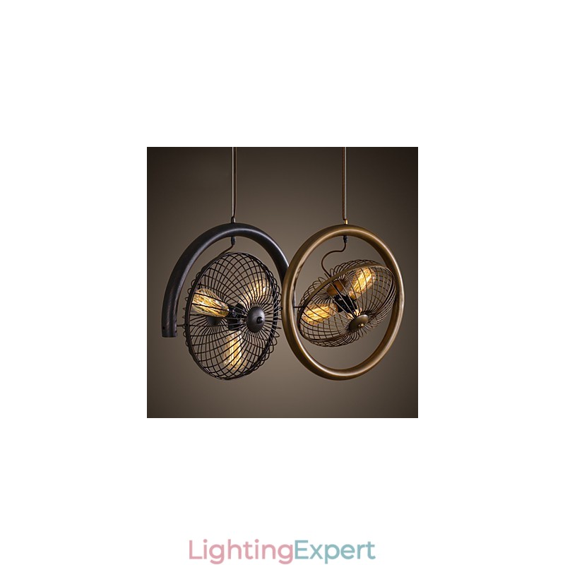 Retro Classic Metal Ceiling Fan Lights Simple Pendant Lamps Cafe Pendant Lamp