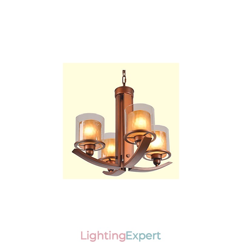 Traditional Classic Retro Mini Style Painting Metal Chandelier