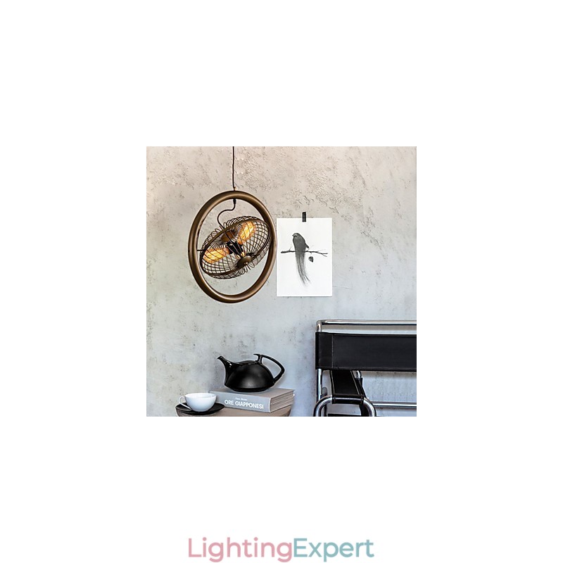 Retro Classic Metal Ceiling Fan Lights Simple Pendant Lamps Cafe Pendant Lamp