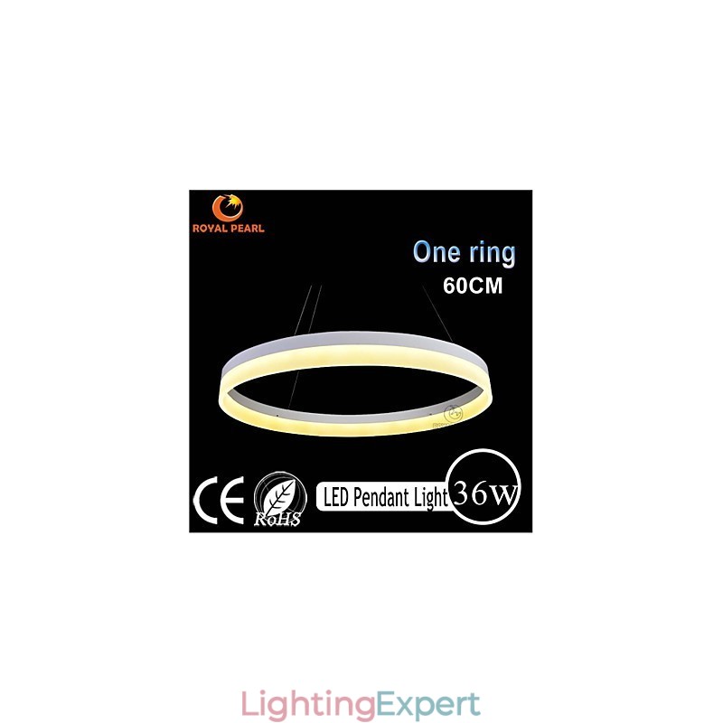 1 Ring 3 Rings Art Deco Chandelier 60cm Suspended Light 36W