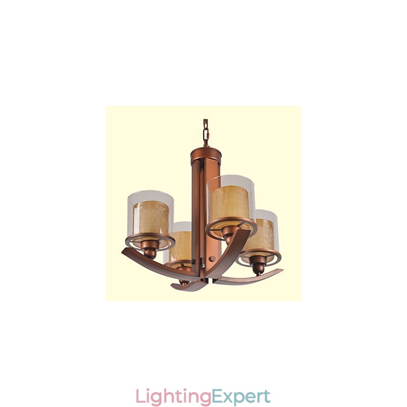 Traditional Classic Retro Mini Style Painting Metal Chandelier