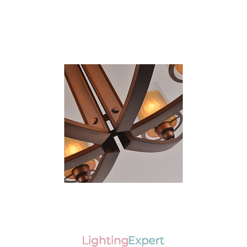 Traditional Classic Retro Mini Style Painting Metal Chandelier