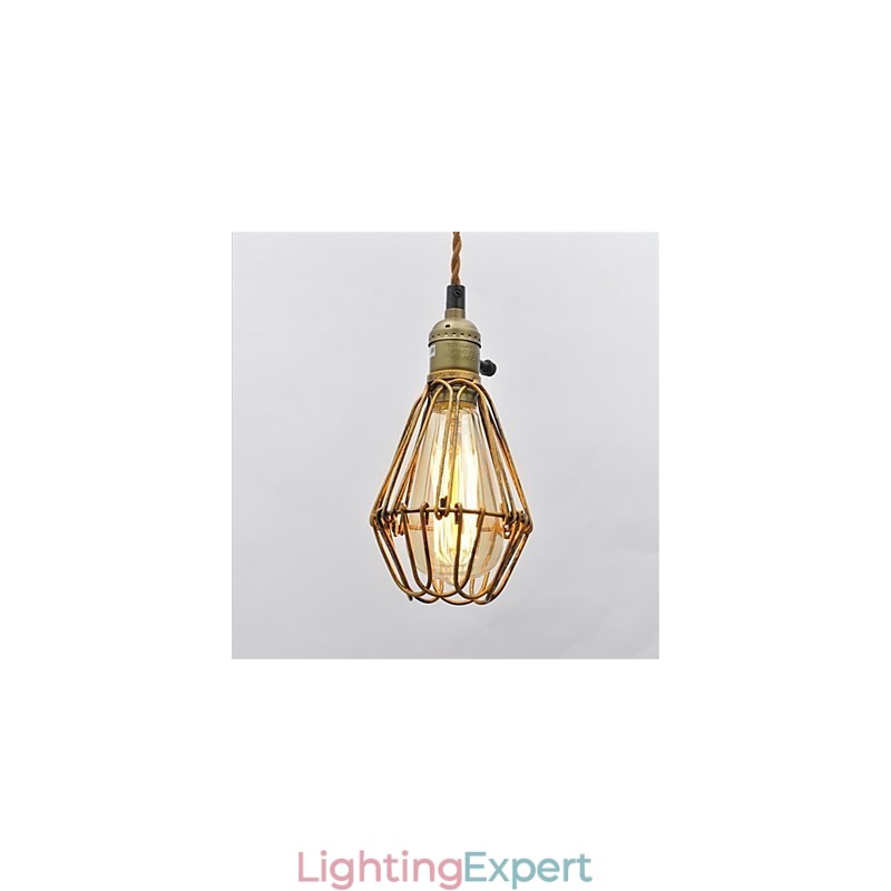 American country Vintage single head lotus Iron Chandelier