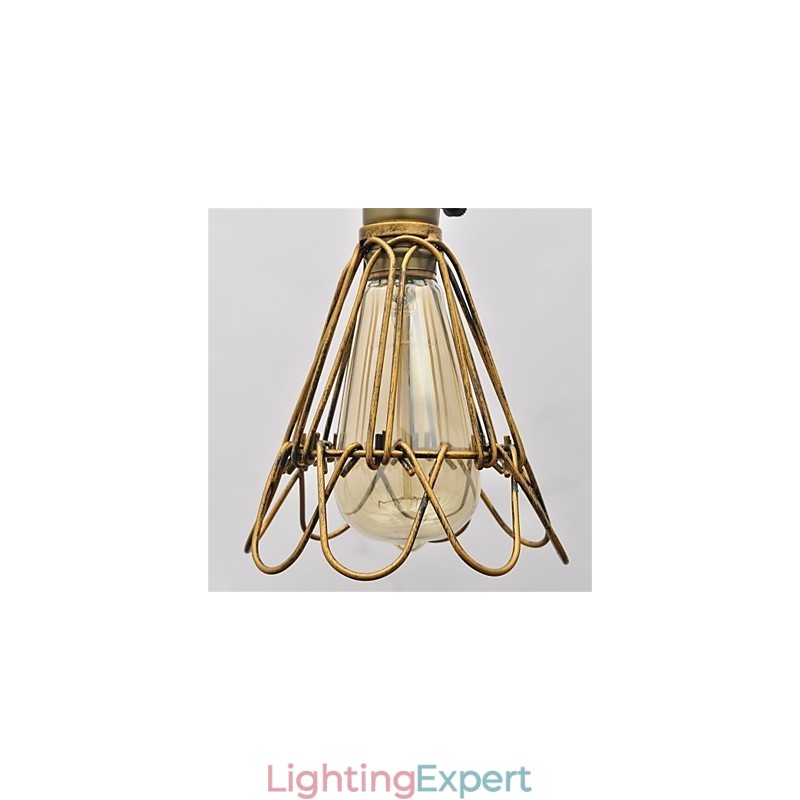 American country Vintage single head lotus Iron Chandelier