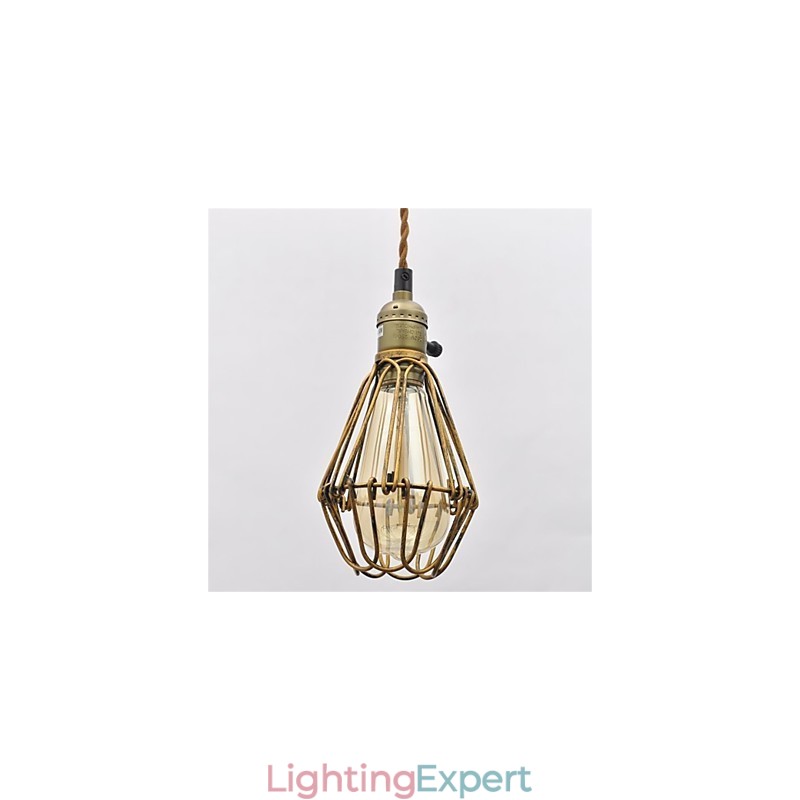 American country Vintage single head lotus Iron Chandelier