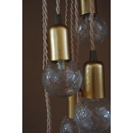 Traditional Classic Rustic Lodge Vintage Retro Lantern Drum Country Globe Mini Style Painting Glass Pendant Light