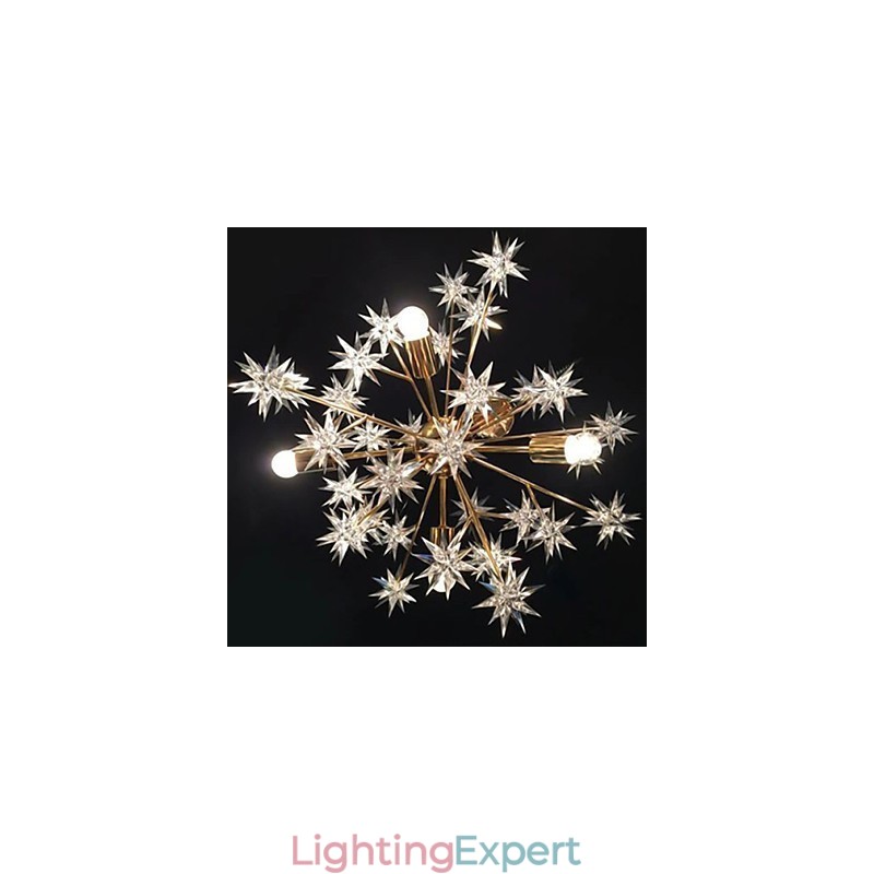 Creative Spark Wrought Iron Ball Stars Droplight Atmosphere