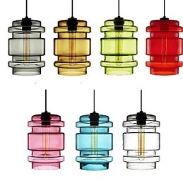 Candy Color Single Head Art Glass Chandelier Glass Shade (White Grey Yellow Green Red Pink Blue)