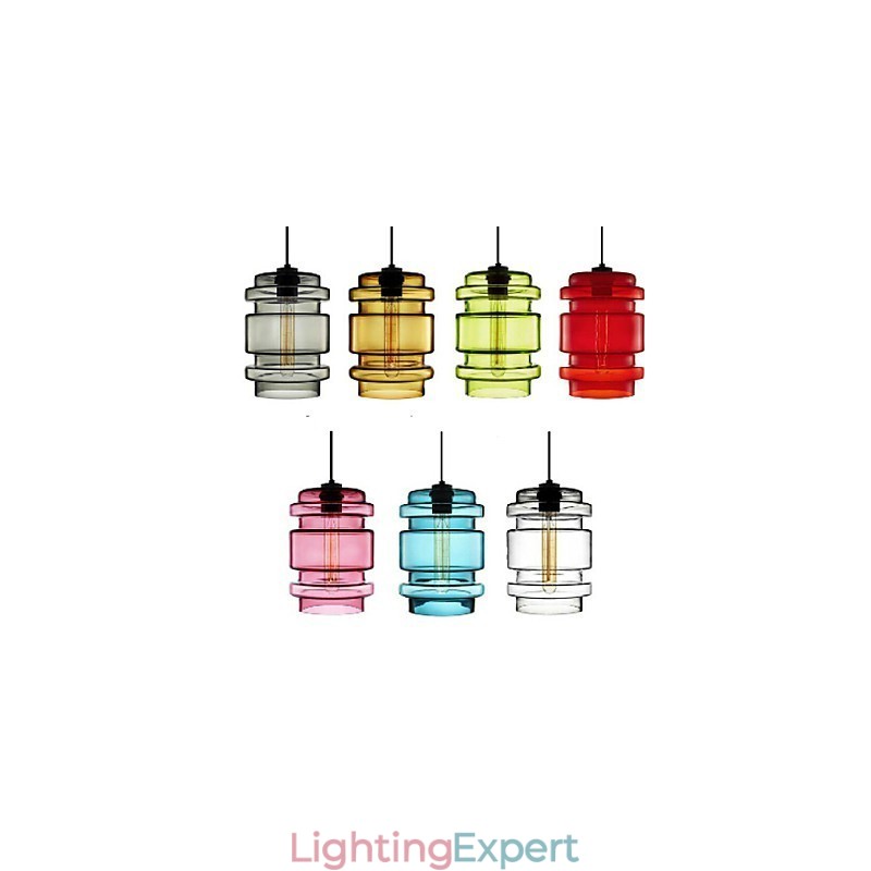 Candy Color Single Head Art Glass Chandelier Glass Shade (White Grey Yellow Green Red Pink Blue)