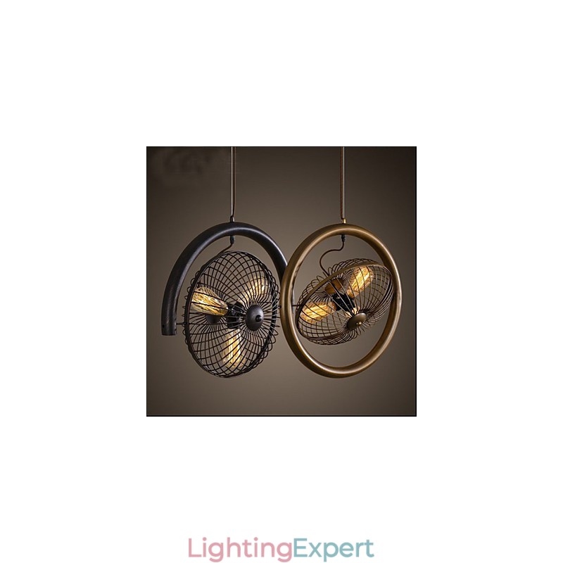 Retro Industrial Wind lamp fan pendant lamp American style
