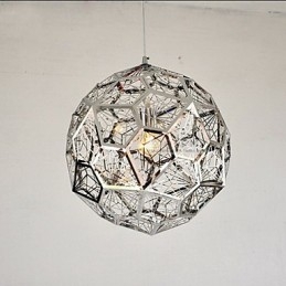 Silver Silver Brick Mesh Chandelier