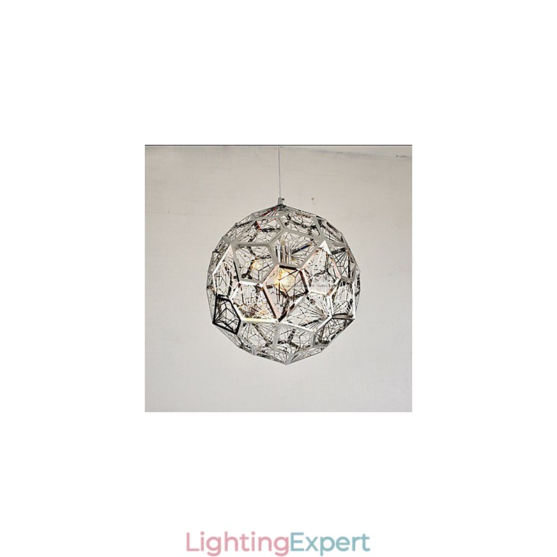 Silver Silver Brick Mesh Chandelier
