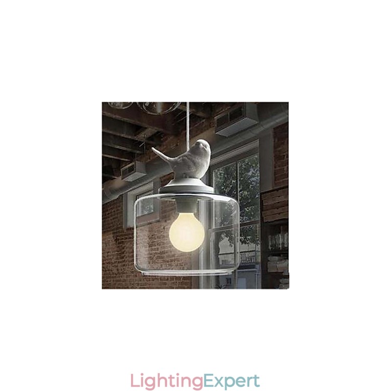 Single Head Glass Birds Droplight