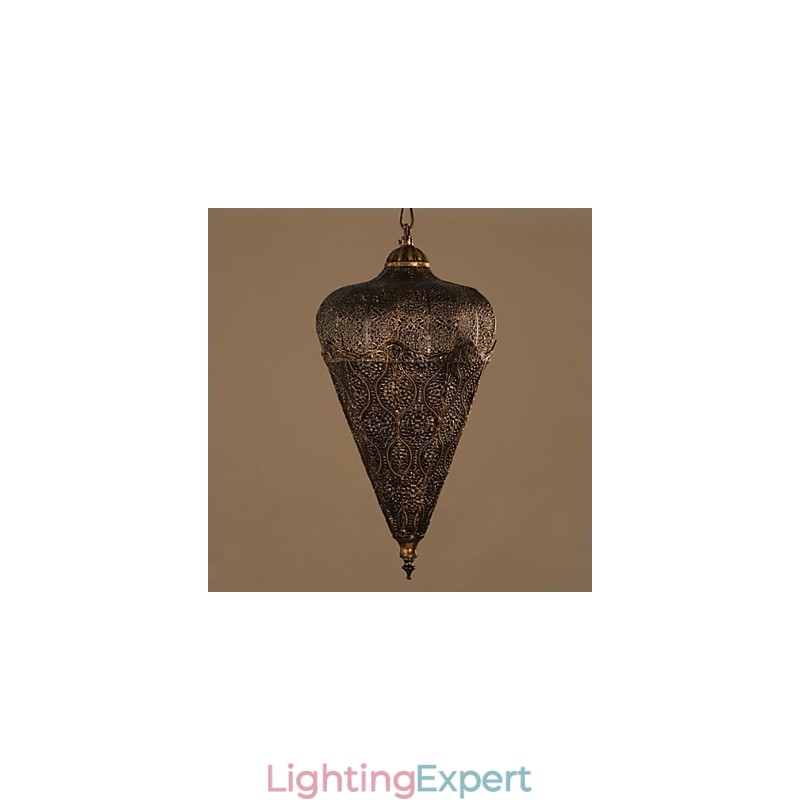 Southeast Asian American Retro Hand Hollow Iron Chandelier