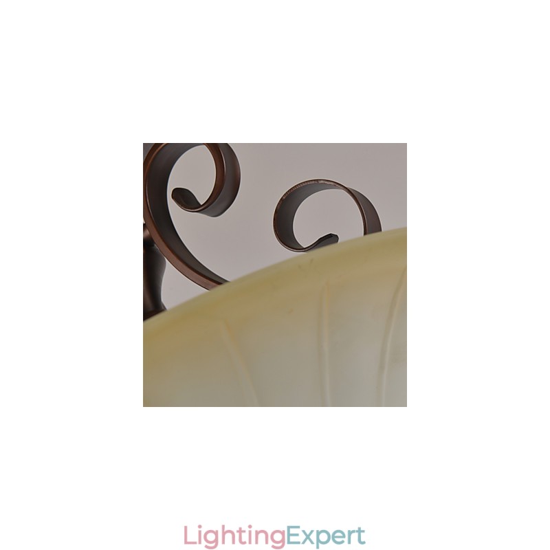 Rustic Lodge Vintage Mini Style Painting Metal Pendant Light