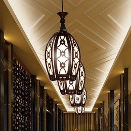 Contemporary And Contracted Creative Wood Dining Pendent Lamp Lamp Light