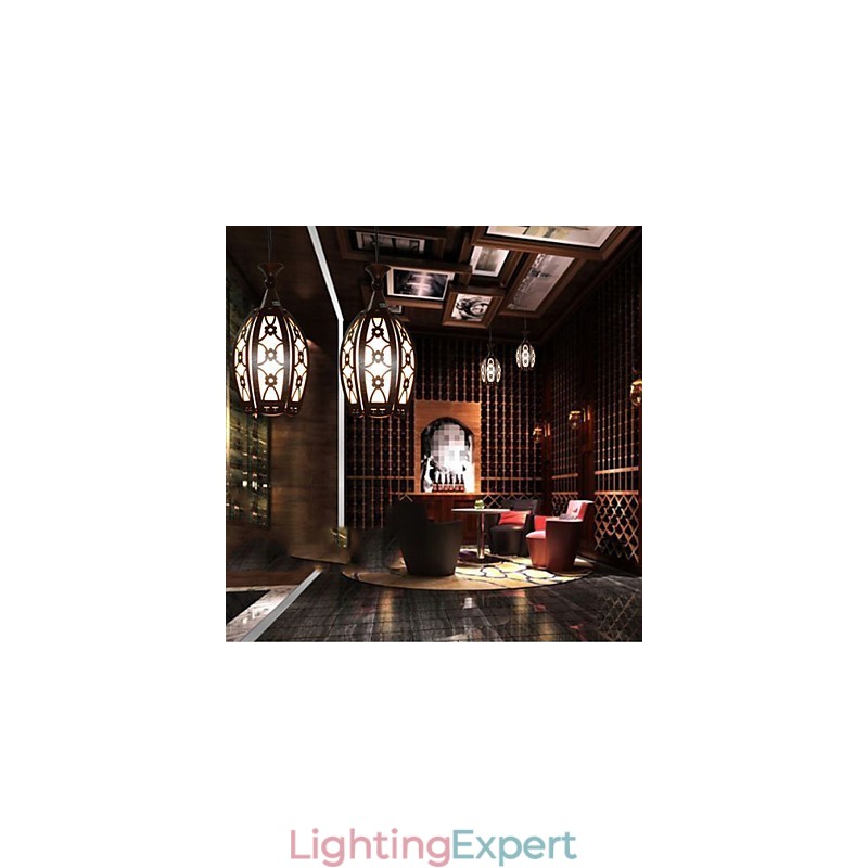 Contemporary And Contracted Creative Wood Dining Pendent Lamp Lamp Light