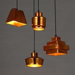 American Country Retro Glass Chandelier Rusty Sitting Droplight