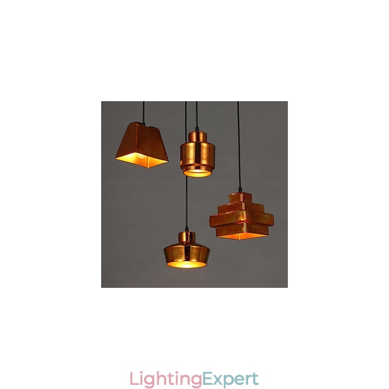 American Country Retro Glass Chandelier Rusty Sitting Droplight