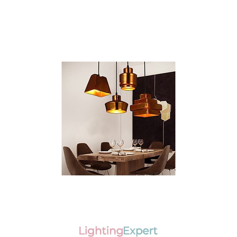 American Country Retro Glass Chandelier Rusty Sitting Droplight