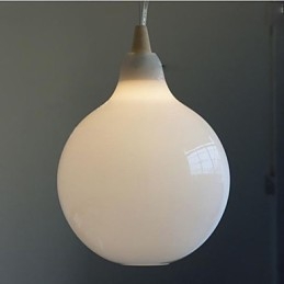 Milk white glass bottle Pendant Lamp Natural Curve
